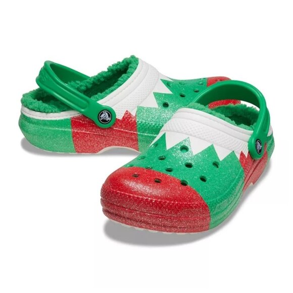 Crocs Classic Elf Faux Fur Lined Clogs Holiday Christmas Glitter Mens 13 /Wmn14 main image 7